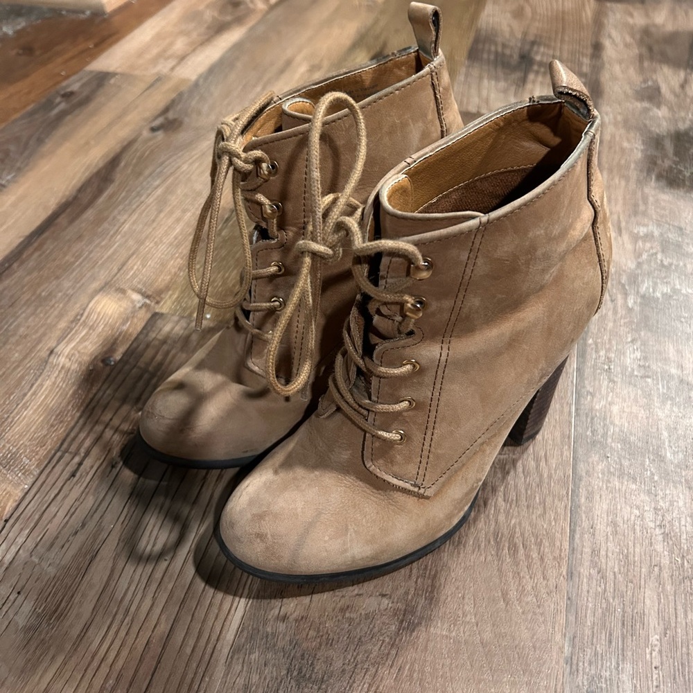 Aldo Tan Ankle Boots with Suede Finish